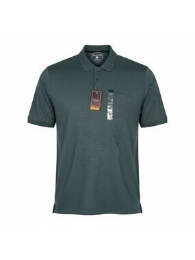 Architect Luxury Pocket Polo Shirt Mens 3XLT Green Big Tall Casual Short Sleeve